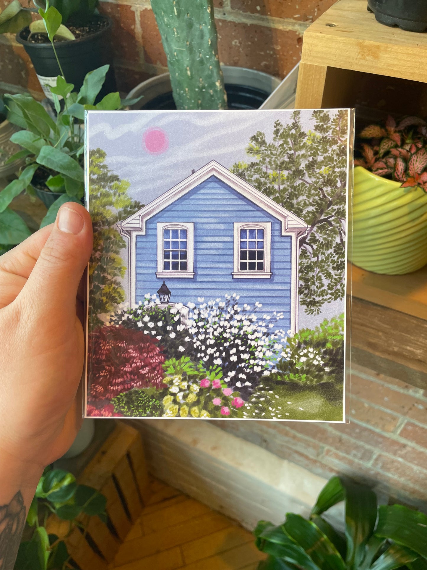 Little Blue House Art Print 5.25"x6"