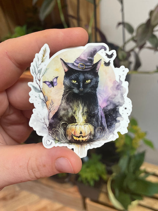 Magical Cat Witch Sticker