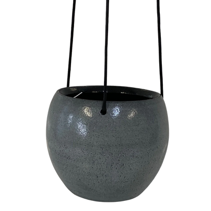 6" Ceramic Hanging Potcover | Cresta Blue Mist