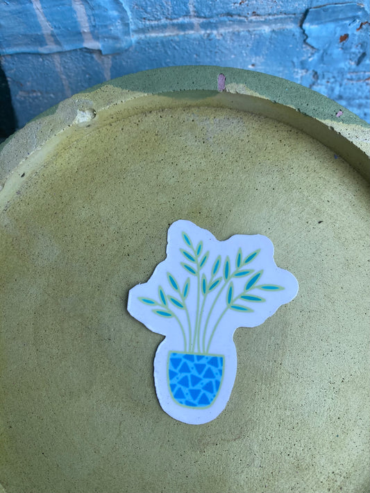 Greenery planter sticker