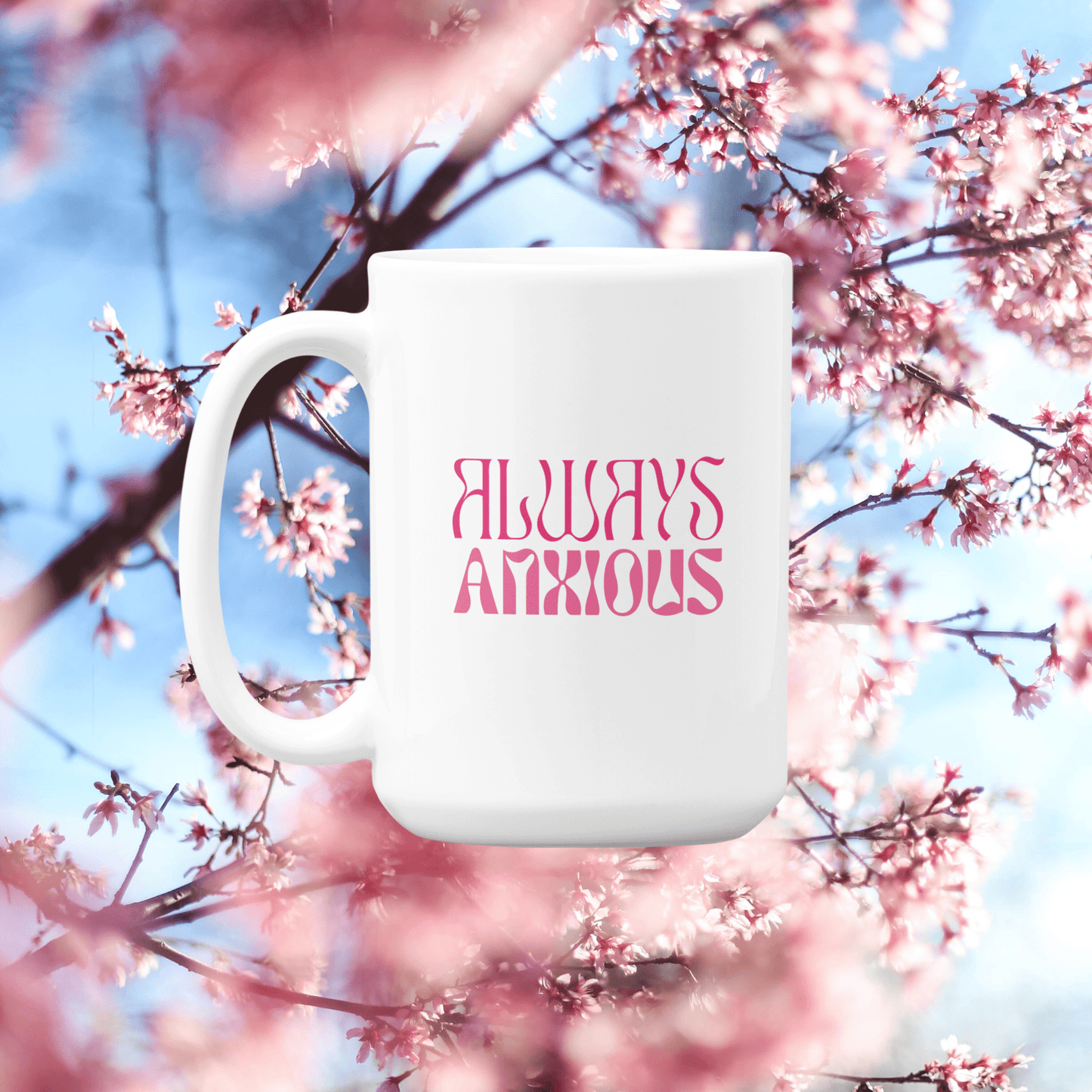 Plant Goals Plant Shop Always Anxious Mug | Pink
