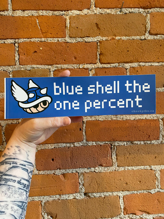 Plant Goals Plant Shop Blue Shell The One Percent Bumper Sticker