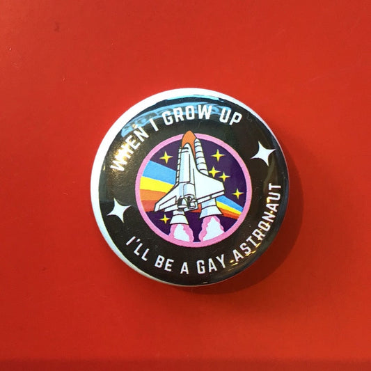 Plant Goals Plant Shop Gay Astronaut Button