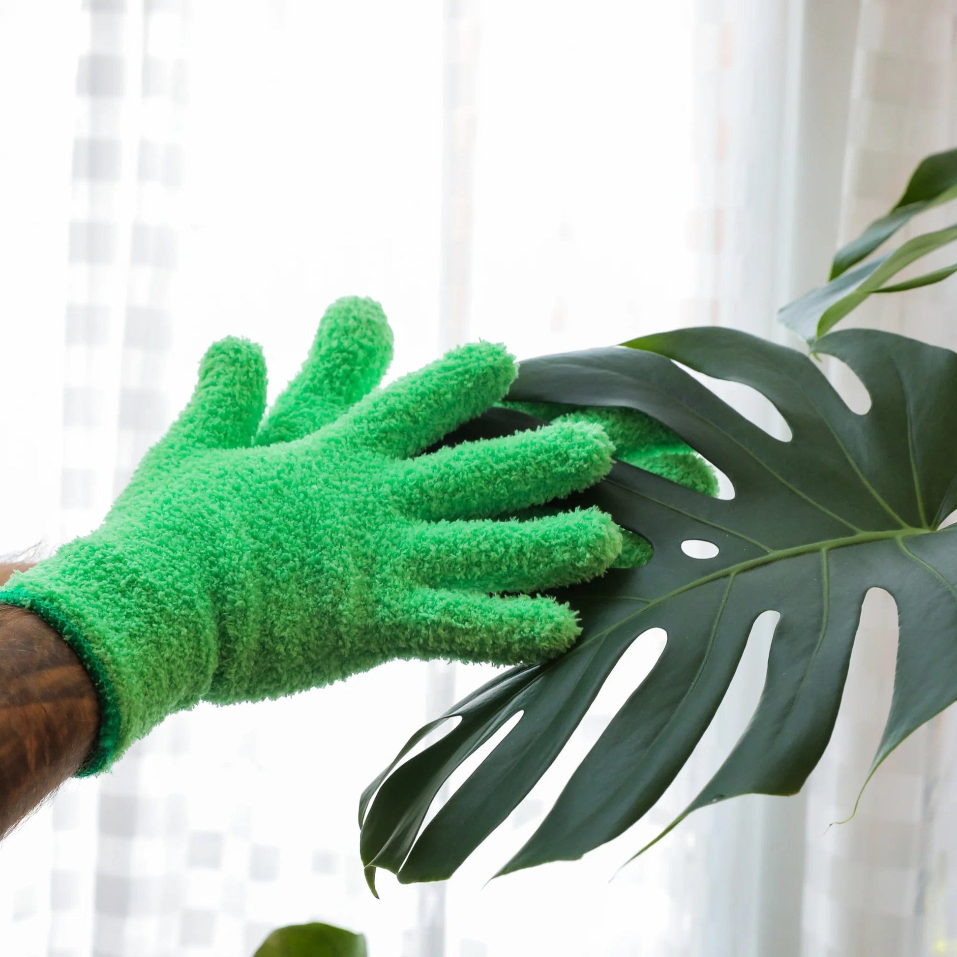 Plant Goals Plant Shop Leaf Shining Microfiber Gloves | Blue