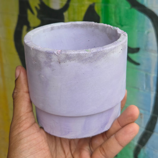 3.5" Concrete Simple Pot Lavender