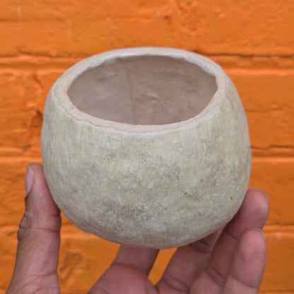 Sculpted Paper Vase - Cream