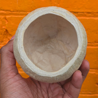 Sculpted Paper Vase - Cream