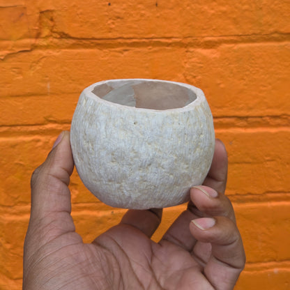 Sculpted Paper Vase - White