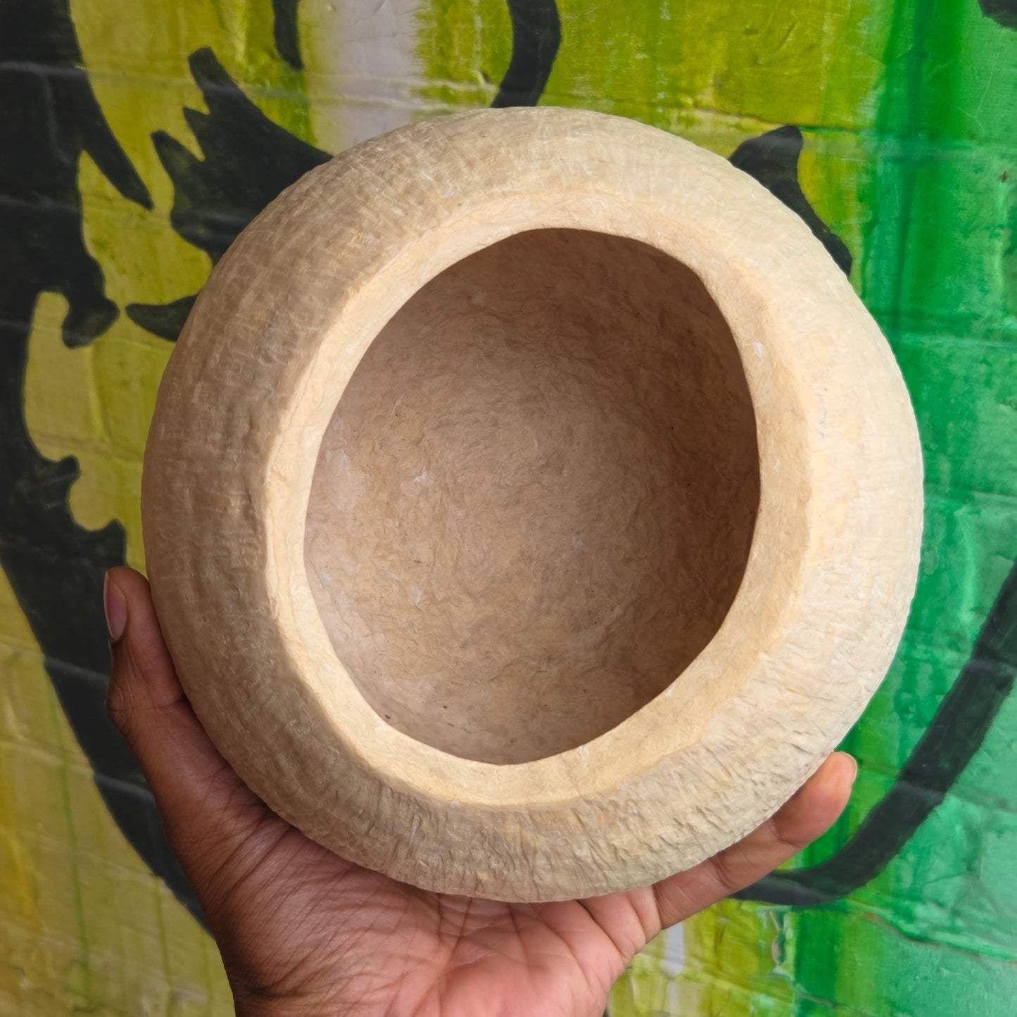 Sculpted Paper Vase - Cream