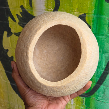 Sculpted Paper Vase - Cream