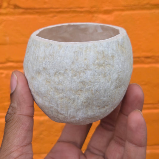 Sculpted Paper Vase - White