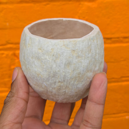 Sculpted Paper Vase - White