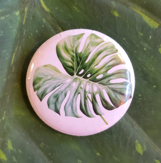 Monstera Leaf Button