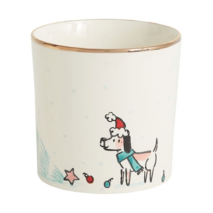 Plant Goals Plant Shop 4.5" Holly Hounds Potcover | Scarf Pooch