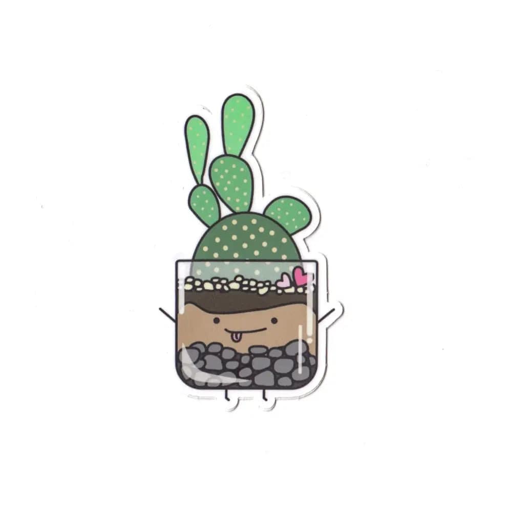 Plant Goals Plant Shop Terrarium Cacti | Vinyl Sticker